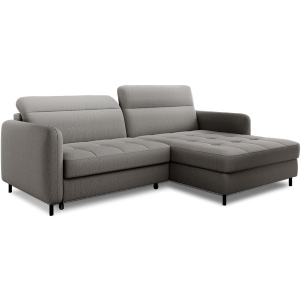 Pelēks samta salokāms/ar uzglabāšanas vietu stūra dīvāns (ar labo stūri/ar zvilni) Gomsi – ELTAP-image-2