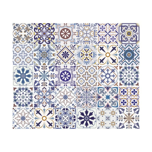 30 dekoratīvo sienas uzlīmju komplekts Ambiance Riviera, 15 x 15 cm-image-2