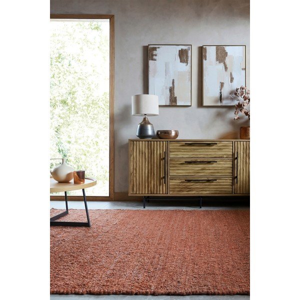 Terakotas oranžs ar rokām darināts paklājs 120x170 cm Finley – Flair Rugs-image-2