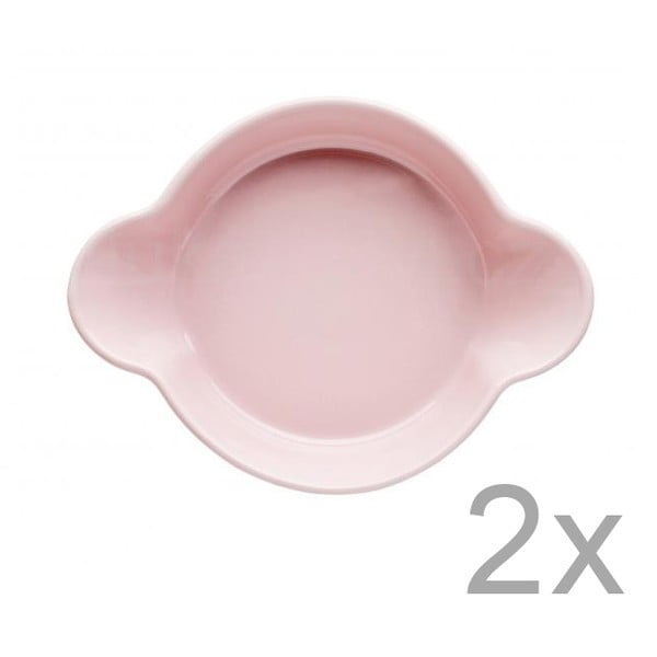 2 rozā porcelāna trauku komplekts Sagaform Piccadilly Caroline, 13 x 17,5 cm