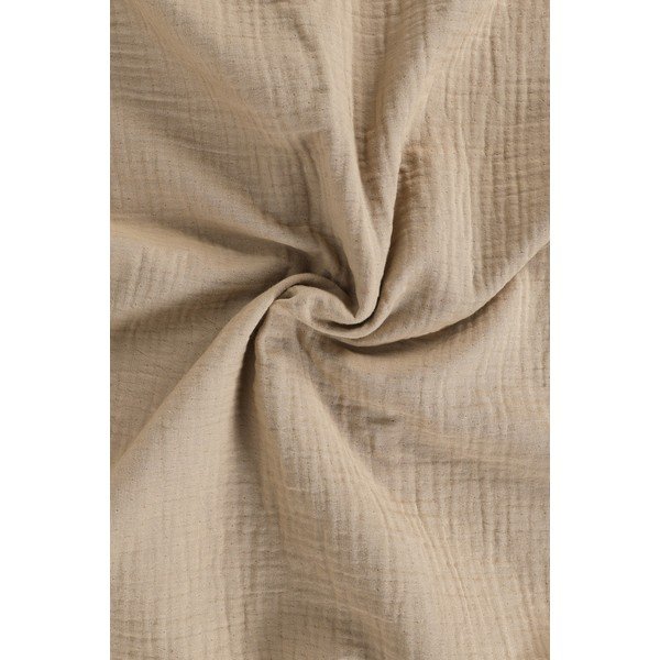 Bēša muslīna gultas veļa divguļamai gultai 200x200 cm Stonewashed – Mijolnir-image-2
