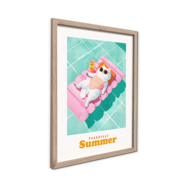 Drukāta glezna ar rāmi 30x40 cm Purrrfect – Styler-image-4