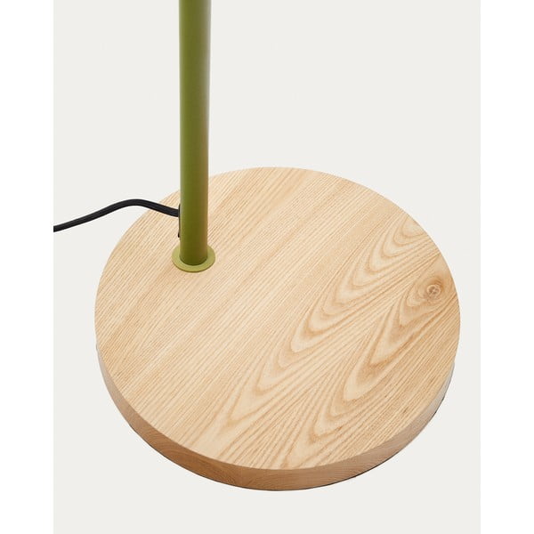 Zaļa/dabīga toņa stāvlampa ar metāla abažūru (augstums 150 cm) Catlar – Kave Home-image-3