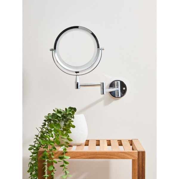 Kosmētikas spogulis ar gaismu/palielināmais (ar 2x palielinājumu) 18x29 cm Cassini – Premier Housewares-image-1