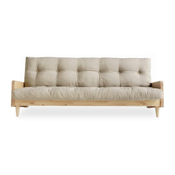 Izvelkamais dīvāns Karup Design Indie Natural Clear/Linen Beige