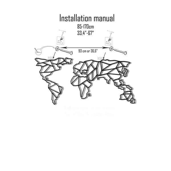 Sienas rotājums Map Of The World Clear, 85 x 170 cm-image-2