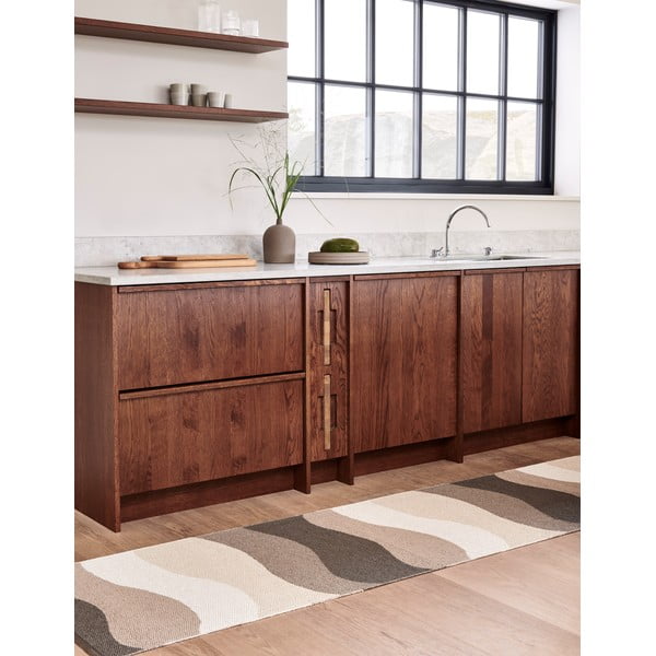 Brūns/bēšs iekštelpu un āra celiņa paklājs 70x200 cm Urvi Earth – Pappelina-image-3