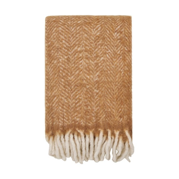 Gaiši brūns pleds no vilnas maisījuma 130x170 cm Carmel – House Nordic