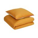 Oranžzaļa kokvilnas gultas veļa Hübsch Line, 140 x 220 cm