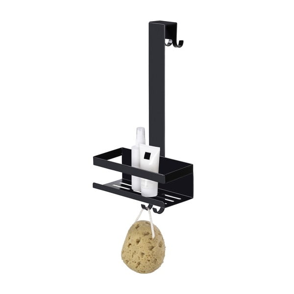 Melns nerūsējošā tērauda piekarināms vannas istabas plaukts Bribano – Wenko-image-2