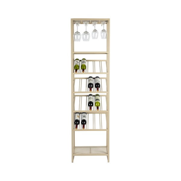 Smilškrāsas metāla vīna statīvs 20 pudelēm, 48x180 cm Cantor – Zuiver-image-4