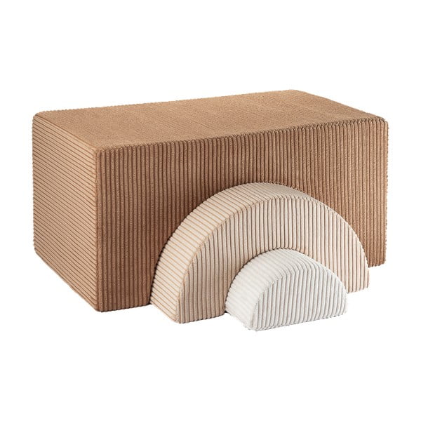 Brūns velveta putu rotaļu laukums 75x49x37 cm Rainbow Montessori – Wigiwama