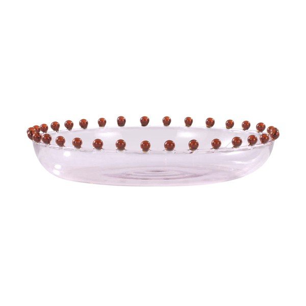 Sarkana/rozā stikla bļoda ø 20 cm Viola – Jotex
