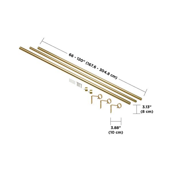 Tērauda pagarināma aizkaru stanga 168–305 cm Cappa – Umbra-image-4