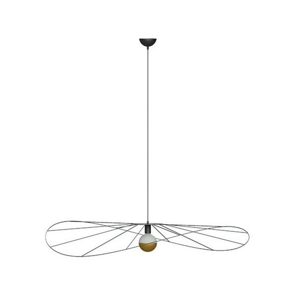Melna piekaramā lampa ø 110 cm Elliot – Sollux
