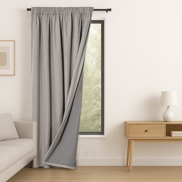 Pelēkbrūns gaismu necaurlaidīgs aizkars 140x250 cm Corita – Restilo-image-1