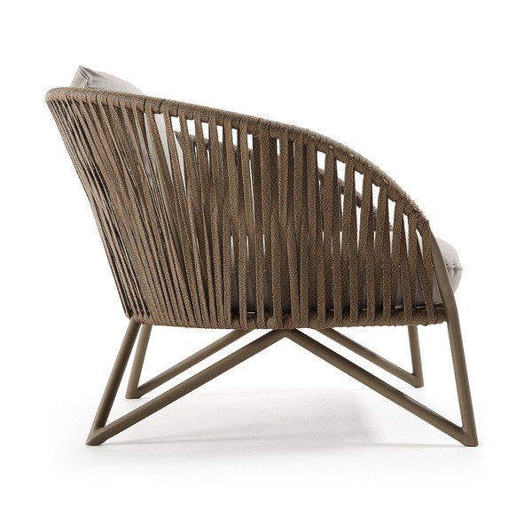 Gaiši pelēks/brūns metāla dārza atpūtas krēsls Branzie – Kave Home-image-4