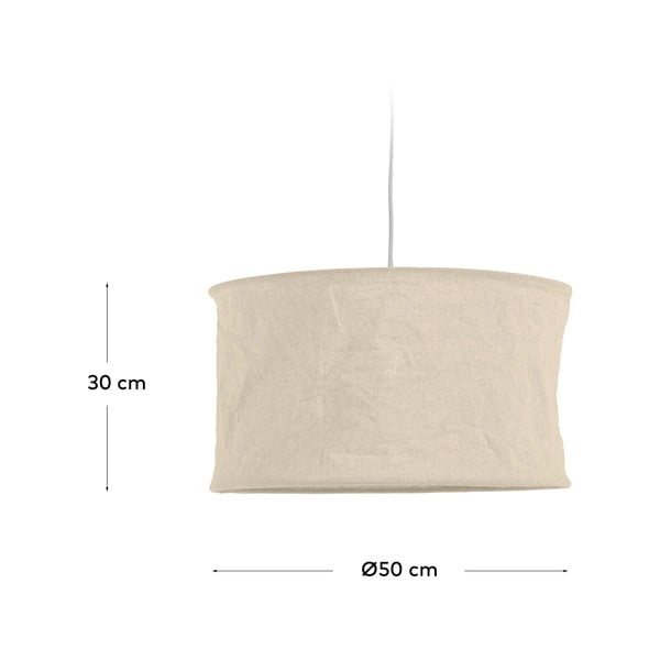 Bēšs auduma abažūrs ø 50 cm Mariela – Kave Home-image-4