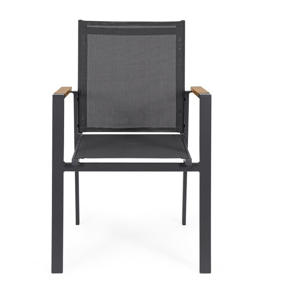 Antracīta pelēki metāla dārza krēsli (4 gab.) Heta – Bizzotto-image-1