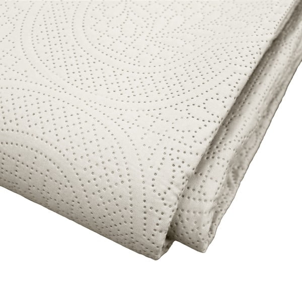 Krēmkrāsas mikrošķiedras gultas pārklāja un spilvendrānas komplekts 240x260 cm Romane – douceur d'intérieur-image-2