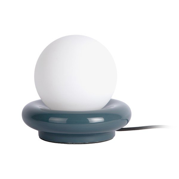 Tumši zila keramikas galda lampa (augstums 19 cm) Catania Ring – Leitmotiv