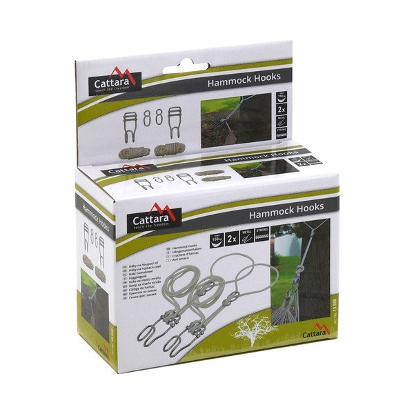 Dārza šūpuļtīkla pakarināmais komplekts Cattara Textil-image-4