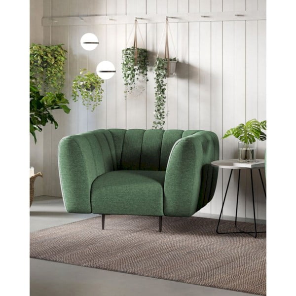 Tumši zaļš atpūtas krēsls Shel – Ghado-image-1