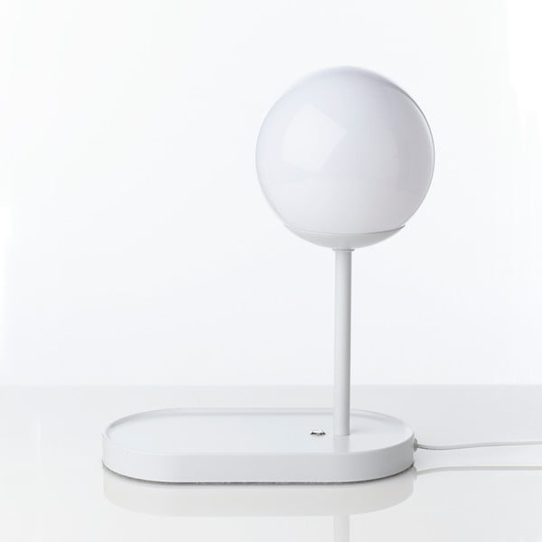 Balta LED galda lampa (augstums 33 cm) Pogo – Tomasucci