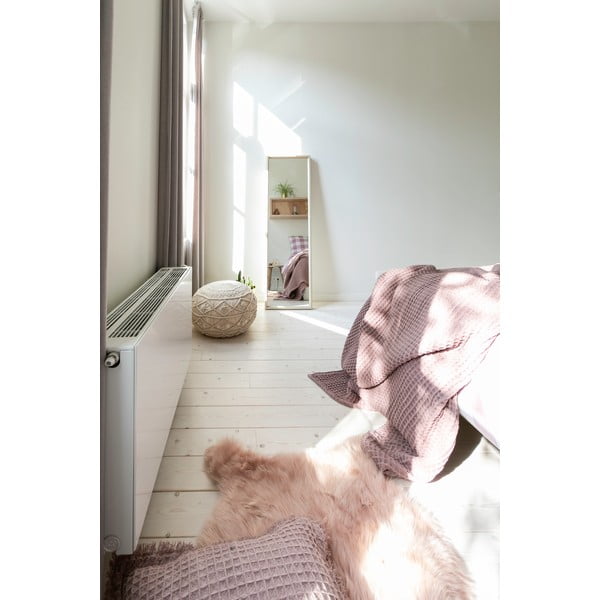 Rozā kokvilnas dekoratīvais spilvens Tiseco Home Studio Waffle, 45 x 45 cm-image-1