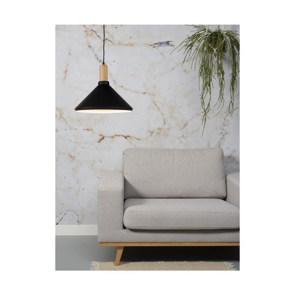 Piekaramā lampa ar metāla abažūru melnā/dabīgā tonī ø 35 cm Melbourne – it's about RoMi-image-4