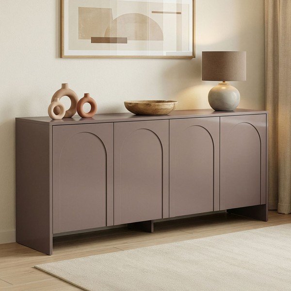 Pelēkbrūna kumode 180x80x45 cm Arlen  – Kalune Design-image-2