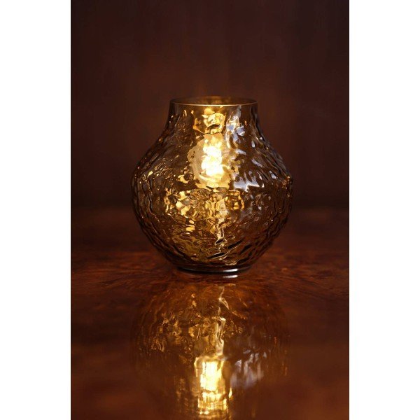Dzintara dzeltena stikla galda lampa (augstums 15 cm) Breen – Jotex-image-1