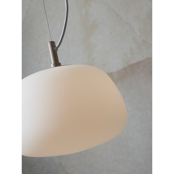 Krēmkrāsas piekaramā lampa ar stikla abažūru ø 25 cm Sapporo – it's about RoMi-image-2