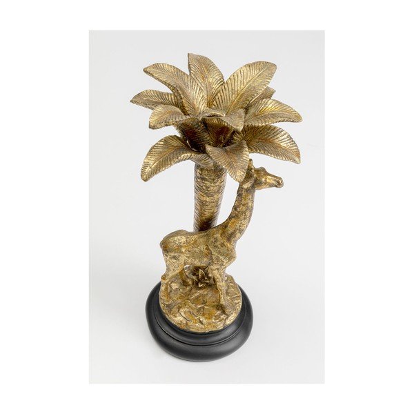Dekoratīvs svečturis zelta krāsā Kare Design Giraffe Palm Tree, augstums 35 cm-image-3