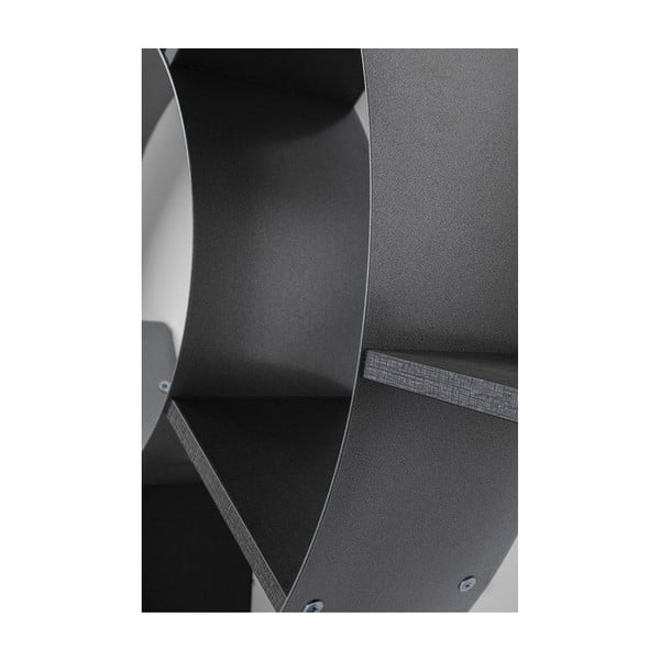 Melns sienas grāmatu plaukts Kare Design Snail-image-2