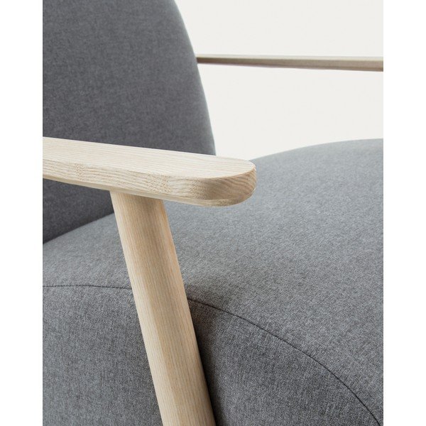 Pelēks atpūtas krēsls Meghan – Kave Home-image-1