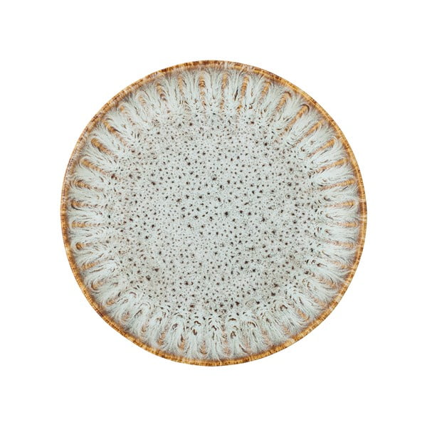 Zils/bēšs servēšanas akmensmasas šķīvis ø 17 cm Fleur – Bloomingville