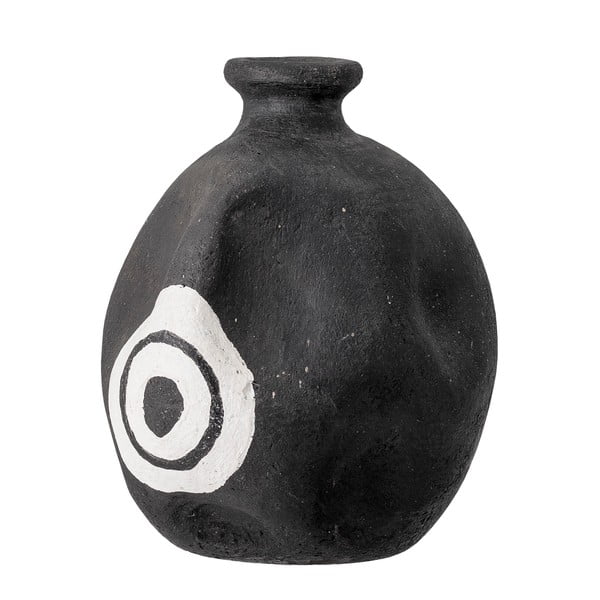 Melna dekoratīvā vāze Bloomingville Mika, augstums 14 cm-image-3