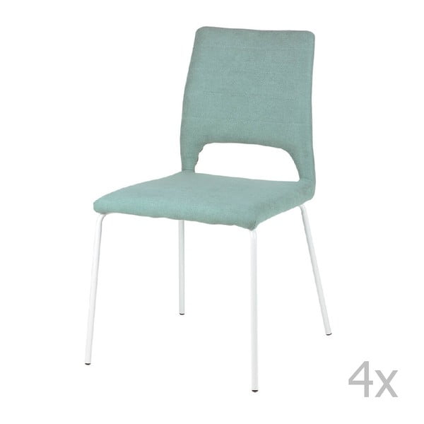 4 piparmētru zaļo ēdamistabas krēslu komplekts sømcasa Lena