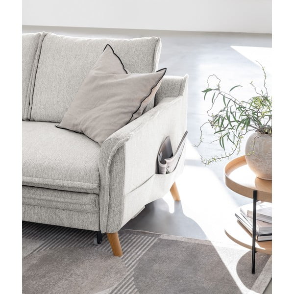 Bēšs salokāms stūra dīvāns (ar kreiso stūri) Charming Charlie – Miuform-image-4