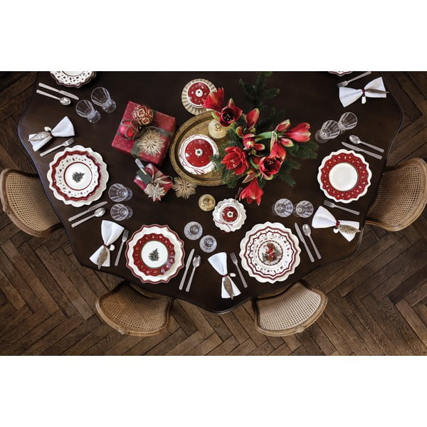 Sarkanbalts porcelāna Ziemassvētku šķīvis Toy´s Delight Villeroy&Boch, ø 24 cm-image-3