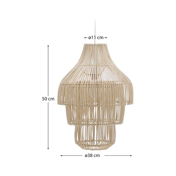 Dabīga toņa rotangpalmas abažūrs ø 38 cm Janoa – Kave Home-image-4