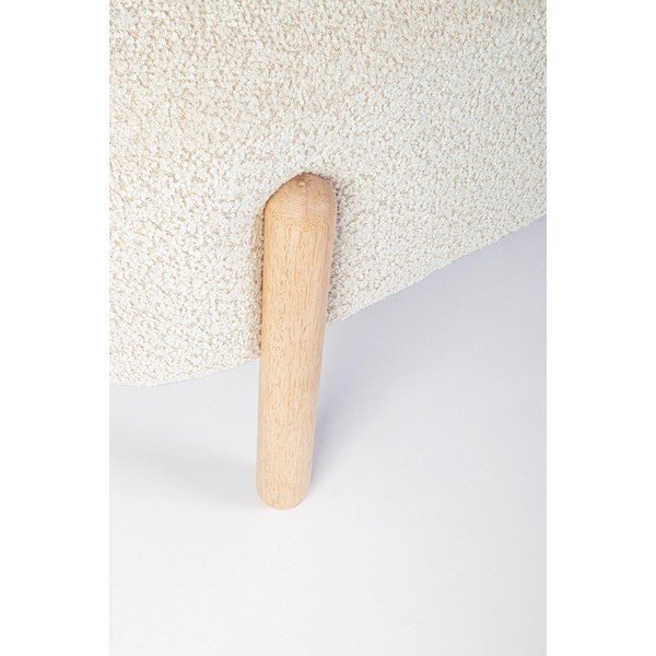 Krēmkrāsas polsterēts sols no buklē auduma Dayla – Bizzotto-image-1