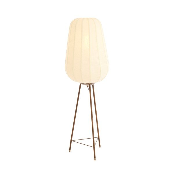 Balta stāvlampa ar auduma abažūru (augstums 133 cm) Bibury – Light & Living-image-1
