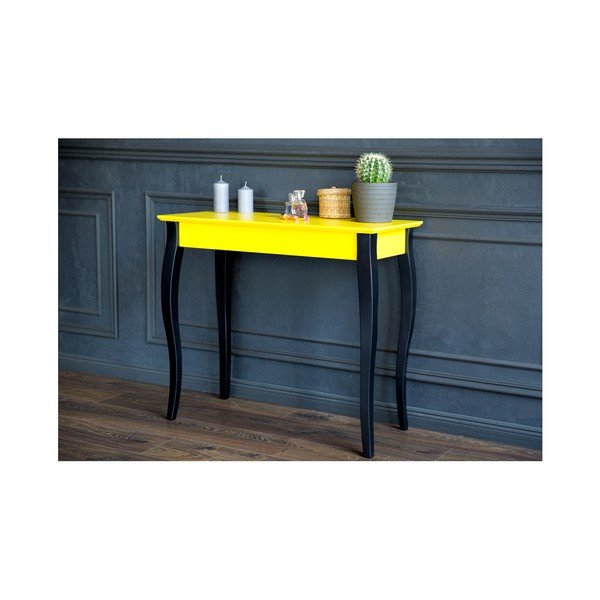 Tirkīza krāsas konsoles galds ar melnām kājām Ragaba Lilo, platums 105 cm-image-1