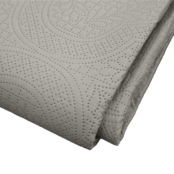 Pelēks mikrošķiedras gultas pārklāja un spilvendrānas komplekts 240x260 cm Romane – douceur d'intérieur-image-2