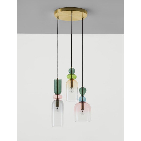 Zelta krāsas stikla piekaramā lampa ø 42 cm Murano – Nova Luce-image-2