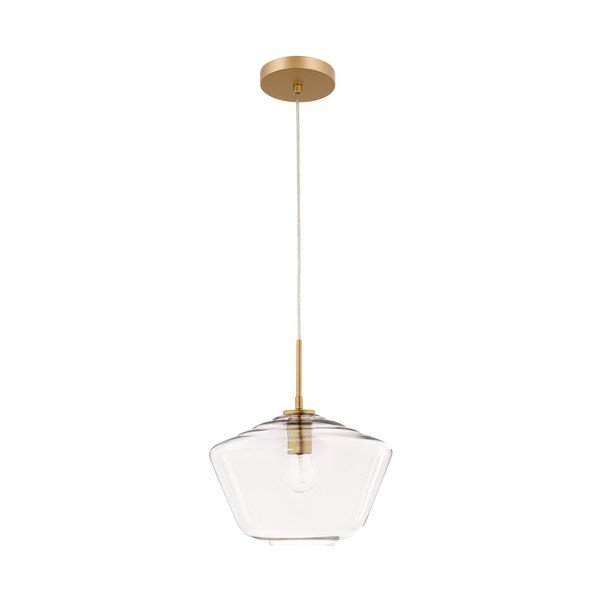 Zelta krāsas stikla piekaramā lampa ar stikla abažūru ø 30 cm Prisma – Nova Luce
