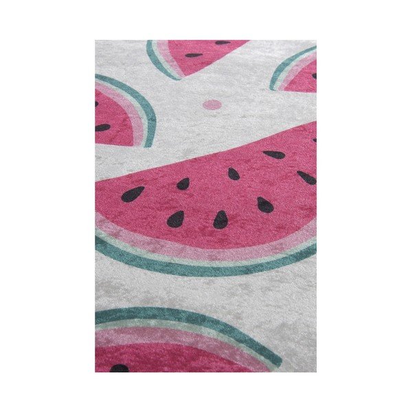 2 baltu un rozā vannasistabas paklājiņu komplekts Tropica Watermelon-image-2