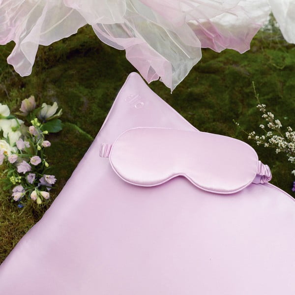 Gaiši violeta zīda miega maska Contour Wildflower – slip-image-4